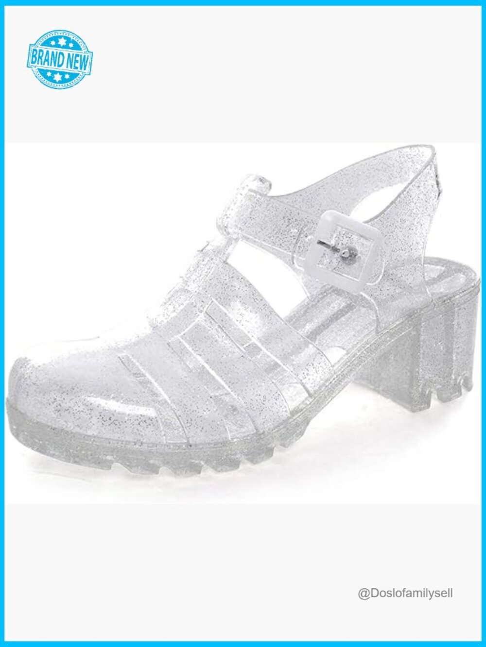 Crystal Jelly Heel Sandals Women Summer Beach Waterproof Platform Wedge Retro